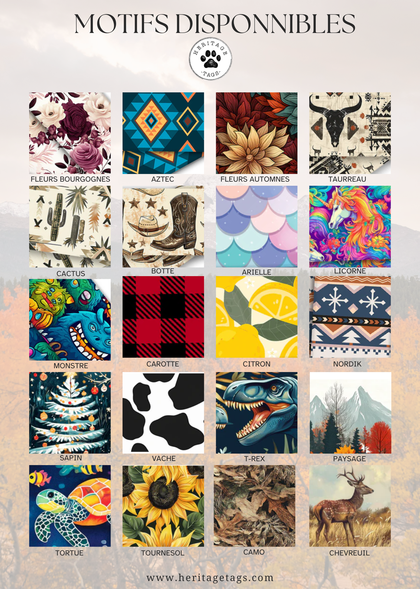 Ceinture 1po avec motifs